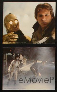 8a163 EMPIRE STRIKES BACK 5 color 8x10 stills '80 Lucas, Luke, Darth Vader, Han, Chewie, Leia, R2!