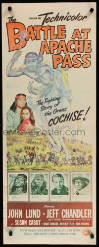 8b439 BATTLE AT APACHE PASS insert '52 John Lund, Jeff Chandler, Geronimo & Cochise!