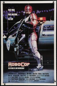 8e724 ROBOCOP 1sh '87 Paul Verhoeven classic, Peter Weller is part man, part machine!