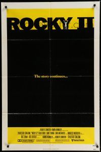 8e726 ROCKY II 1sh '79 Sylvester Stallone vs. Carl Weathers, boxing sequel!