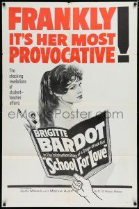 8e758 SCHOOL FOR LOVE 1sh '60 Futures vedettes, sexy Brigitte Bardot, her most provocative movie!