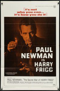 8e763 SECRET WAR OF HARRY FRIGG 1sh '68 Paul Newman in the title role, directed by Jack Smight!