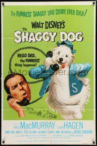 8e773 SHAGGY DOG 1sh R74 Disney, Fred MacMurray in the funniest sheep dog story ever told!