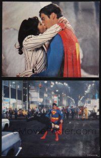 8f976 SUPERMAN II 2 color 11x14 stills '81 Christopher Reeve, Margot Kidder, Terence Stamp!