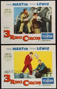 8f871 3 RING CIRCUS 2 LCs '54 Dean Martin & Jerry Lewis, with elephants and clowning around!