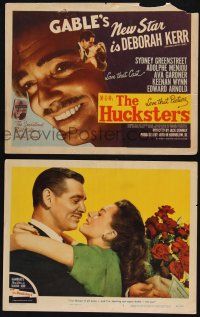 8f920 HUCKSTERS 2 LCs '47 cool images of Clark Gable & Deborah Kerr, with title card!