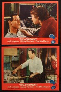 8f595 APARTMENT 5 trimmed LCs '60 Billy Wilder, Jack Lemmon, Shirley MacLaine!