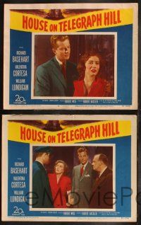 8f680 HOUSE ON TELEGRAPH HILL 4 LCs '51 Richard Basehart, William Lundigan, Valentine Cortesa!