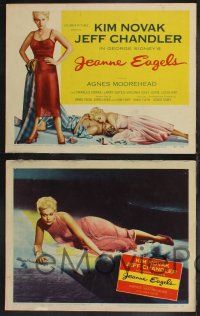 8f230 JEANNE EAGELS 8 LCs '57 great images of sexy Kim Novak and Jeff Chandler, Agnes Moorehead!