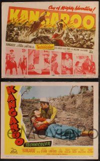 8f236 KANGAROO 8 LCs '51 Maureen O'Hara, Peter Lawford, dramatic Australian outback art!