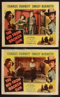 8f241 KID FROM BROKEN GUN 8 LCs '52 Charles Starrett, Smiley Burnette & Jock Mahoney!