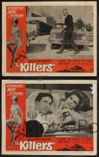 8f806 KILLERS 3 LCs '64 Don Siegel, Ernest Hemingway, Lee Marvin, Dickinson, Cassavetes!