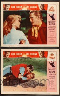 8f253 LAST SUNSET 8 LCs '61 Rock Hudson, Kirk Douglas, Dorothy Malone, directed by Robert Aldrich!