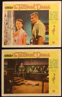 8f622 TATTERED DRESS 5 LCs '57 Jeff Chandler, Jeanne Crain, directed by Jack Arnold