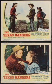 8f744 TEXAS RANGERS 4 LCs '51 images of cowboy lawman George Montgomery and Gale Storm!