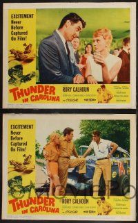 8f454 THUNDER IN CAROLINA 8 LCs '60 Rory Calhoun, the World Series of stock car racing!