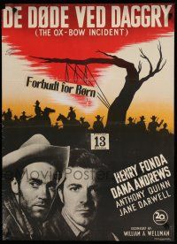 8g814 OX-BOW INCIDENT Danish '49 Henry Fonda, Jane Darwell, and Anthony Quinn!