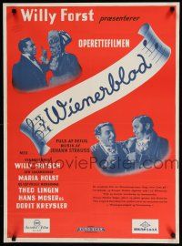 8g847 VIENNA BLOOD Danish R1949 Willy Fritsch, Maria Holst, Theo Lingen!!