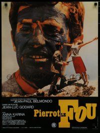 8g512 PIERROT LE FOU Japanese R90s Jean-Luc Godard, painted Jean-Paul Belmondo, Anna Karina