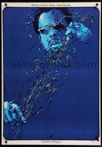 8g400 CHARLES MINGUS: JAZZ GREATS Polish 27x38 '92 art of musician Charles Mingus by Swierzy!