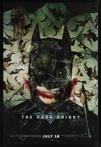 8j186 DARK KNIGHT wilding 1sh '08 cool playing card collage of Christian Bale as Batman!