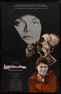 8j411 LADYHAWKE 1sh '85 art of Michelle Pfeiffer & young Matthew Broderick!