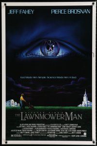 8j423 LAWNMOWER MAN 1sh '92 Stephen King sci-fi, science made him a God!