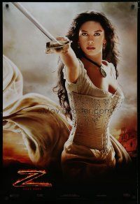 8j431 LEGEND OF ZORRO teaser DS 1sh '05 great image of super sexy Catherine Zeta-Jones!