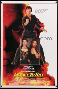 8j437 LICENCE TO KILL 1sh '89 Timothy Dalton as Bond, Carey Lowell, sexy Talisa Soto!