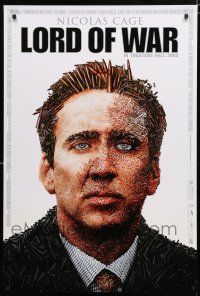 8j465 LORD OF WAR advance 1sh '05 wild bullet mosaic of arms dealer Nicolas Cage!