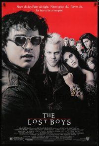 8j467 LOST BOYS 1sh '87 teen vampire Kiefer Sutherland, directed by Joel Schumacher!