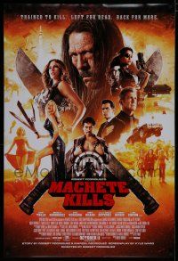 8j472 MACHETE KILLS advance DS 1sh '13 Danny Trejo, Michelle Rodriguez, introducing Carlos Estevez!