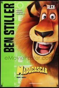 8j475 MADAGASCAR advance DS 1sh '05 African cartoon animals, Ben Stiller as Alex!