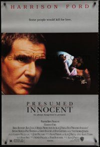 8j600 PRESUMED INNOCENT 1sh '90 Harrison Ford, Brian Dennehy, Raul Julia, Bonnie Bedelia