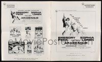 8k316 ARABESQUE pressbook '66 Gregory Peck, sexy Sophia Loren, ultra mod, ultra mad, ultra mystery!