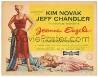 8p106 JEANNE EAGELS TC '57 different art of sexy Kim Novak full-length & with Jeff Chandler!