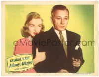 8p614 JOHNNY ALLEGRO LC #3 '49 George Raft & sexy Nina Foch have T-men & mobsters on their trail!