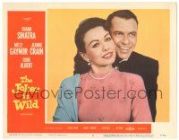 8p616 JOKER IS WILD LC #6 '57 romantic portrait of Frank Sinatra & pretty Jeanne Crain!