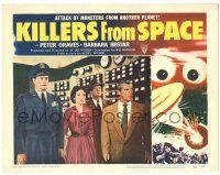 8p623 KILLERS FROM SPACE LC #8 '54 James Seay, Frank Gerstle & Barbara Bestar stare in amazement!