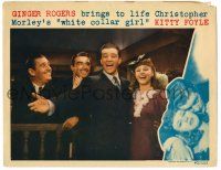 8p630 KITTY FOYLE LC '40 image of white collar girl Ginger Rogers with Dennis Morgan & others!