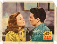 8p639 LEAVE HER TO HEAVEN LC '45 best close up of sexiest bad Gene Tierney & Cornel Wilde!