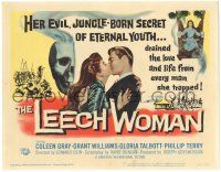 8p121 LEECH WOMAN TC '60 deadly female vampire drained love & life from every man she trapped!