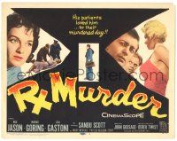 8p187 Rx MURDER TC '58 Rick Jason, Marius Goring, Lisa Gastoni, crazy killer doctor!