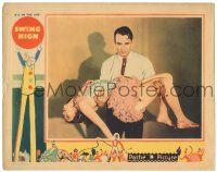 8p885 SWING HIGH LC '30 trapeze girl Helen Twelvetrees carried by Fred Scott, clown & circus art!