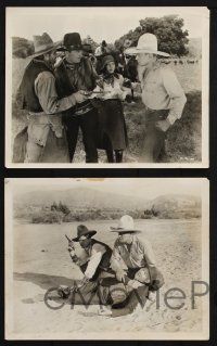 8r692 BRANDED 4 8x10 stills '31 cowboy western images of Buck Jones, pretty Ethel Kenyon!