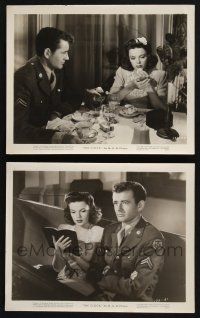 8r867 CLOCK 2 8x10 stills '45 soldier Robert Walker eating & in church with pretty Judy Garland!