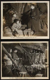 8r697 COUNTER-ATTACK 4 8x10 stills '45 Paul Muni & Marguerite Chapman fight Nazis in World War II!