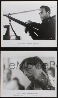 8r777 DAWN OF THE DEAD 3 8x10 stills '79 George Romero, zombie Flyboy, Foree with gun, Ross!