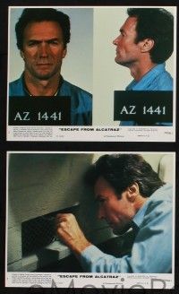 8r179 ESCAPE FROM ALCATRAZ 5 8x10 mini LCs '79 Clint Eastwood in famous prison, Don Siegel!