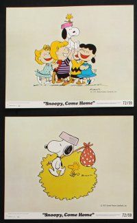 8r090 SNOOPY COME HOME 8 8x10 mini LCs '72 Peanuts, Charlie Brown, great Schulz art of Snoopy & gang